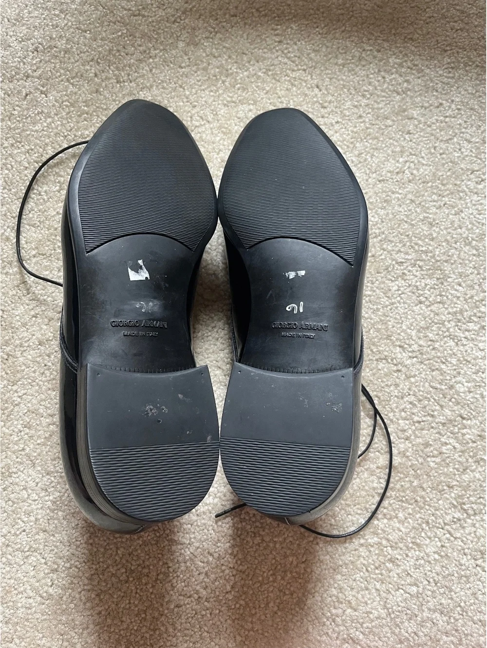 Giorgio Armani Black Patent Leather Dress Shoes